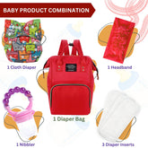 Baby Care Accessories Cloth Diaper, Inserts, Diaper Bag, Headbands, Nibbler (Set of 5)